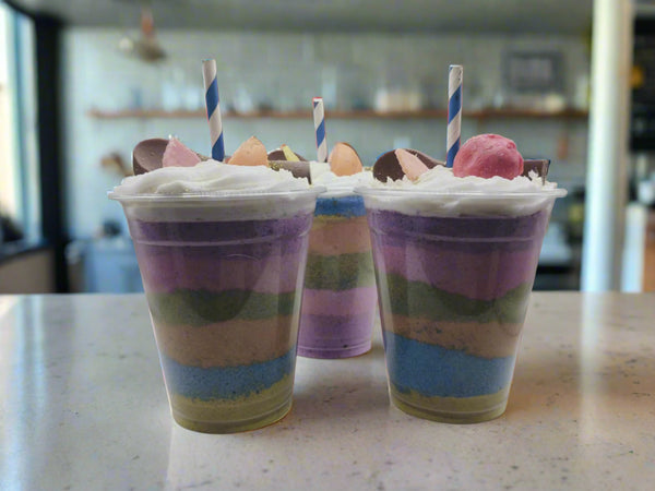 Bath Bomb Shake with added Bubble Bath Cream and soap decorations - www.thebathbakery.com.au