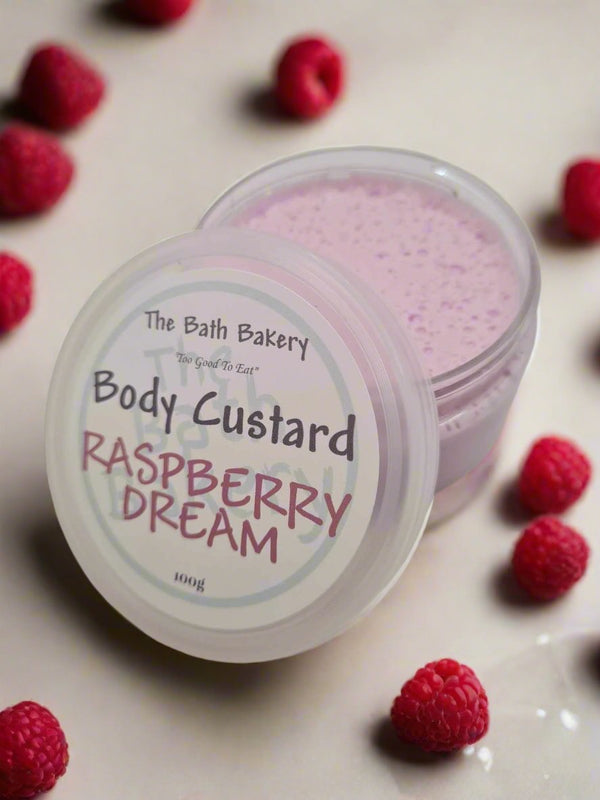 BodyMoisturiser-BodyCream-BodyCustard-BodyTrifle-Moisturiser-BodyButter-Raspberry Dream-www.thebathbakery.com.au