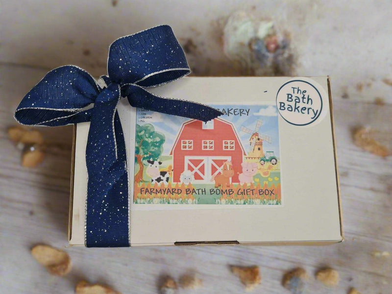 Farmyard Bath Bomb Gift Box, Cow, Pig, Sheep, Chicken - www.thebathbakery.com.au