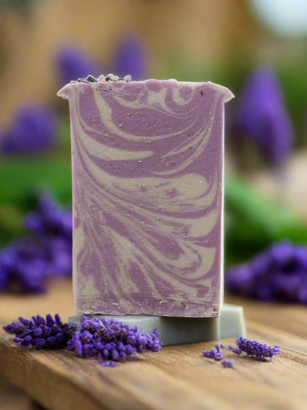 Goats Milk & Oat Soap, Lavender & Patchouli Essential Oil - www.thebathbakery@bigpond.com