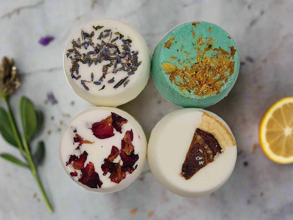 Mixed 4 Pack Shower Steamers, Lavender, Rose, Citrus, Eucalyptus - www.thebathbakery.com.au