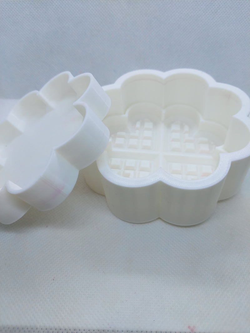3D Printed Heart Shaped Waffle Bath Bomb Mould - Regular
