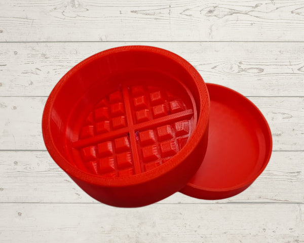 3D Printed Round Waffle Bath Bomb Mould