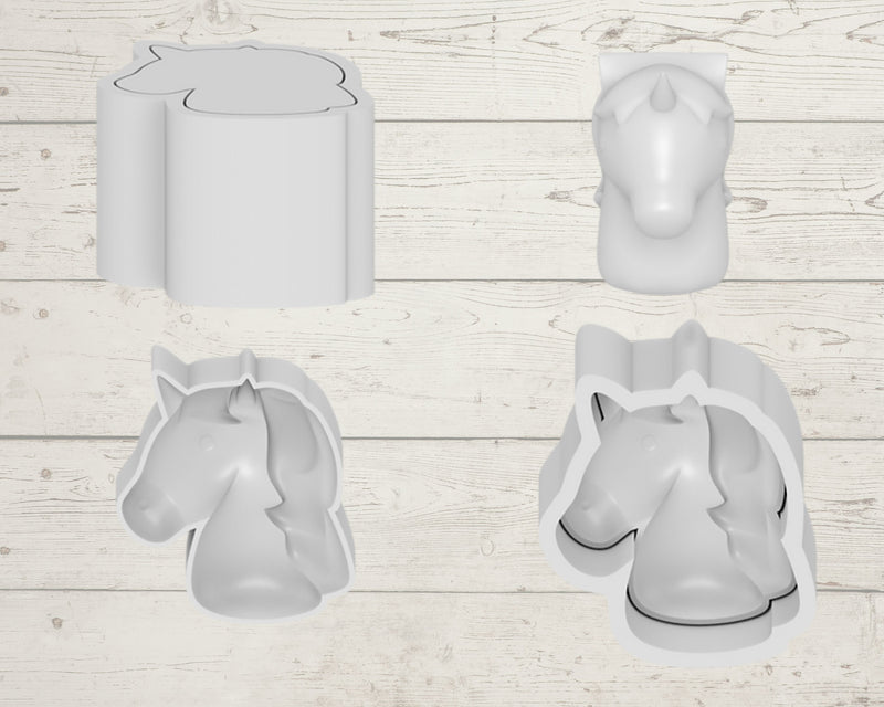 3D Printed Unicorn Head Bath Bomb Mould.